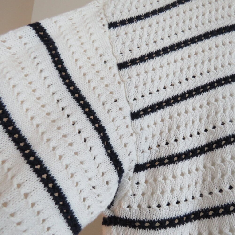 SERAPHINE Helga Textured Stripe Cotton Maternity Nursing Sweater Jumper Size L - Picture 12 of 16
